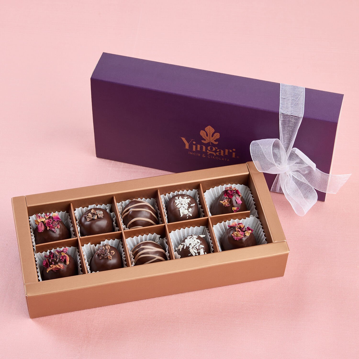 Bitter  Çikolatalı  Dolgulu Hurma 10 Adet